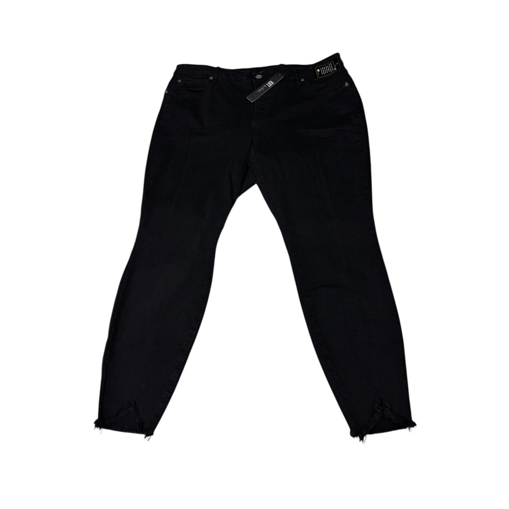 NWT Kut From The Kloth Jeans Woman's‎  Donna Fab AB Ankle Skinny Black Raw 40X28